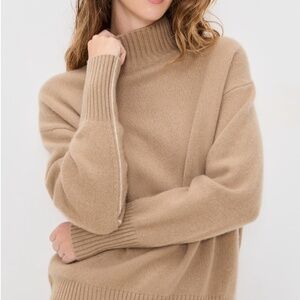 White & Warren Cashmere Oversized Standneck